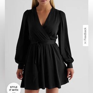 Express Black Long Sleeve Dress